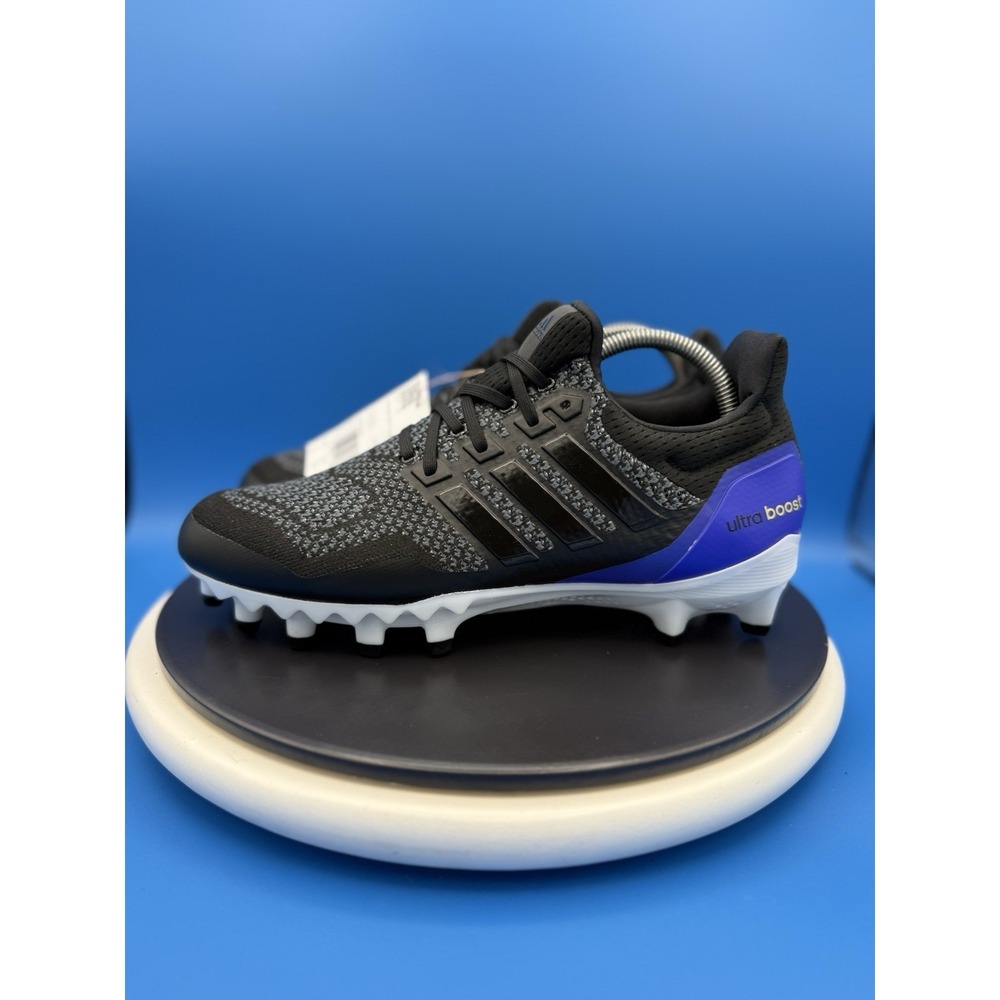Adidas Ultraboost Mens Size 9 Black Blue Woven Football Cleats JP7410 NEW
